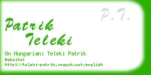 patrik teleki business card